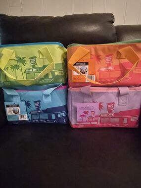 Trader Joe's Mini Insulated Bag - Tropical Colors (Set of 4)